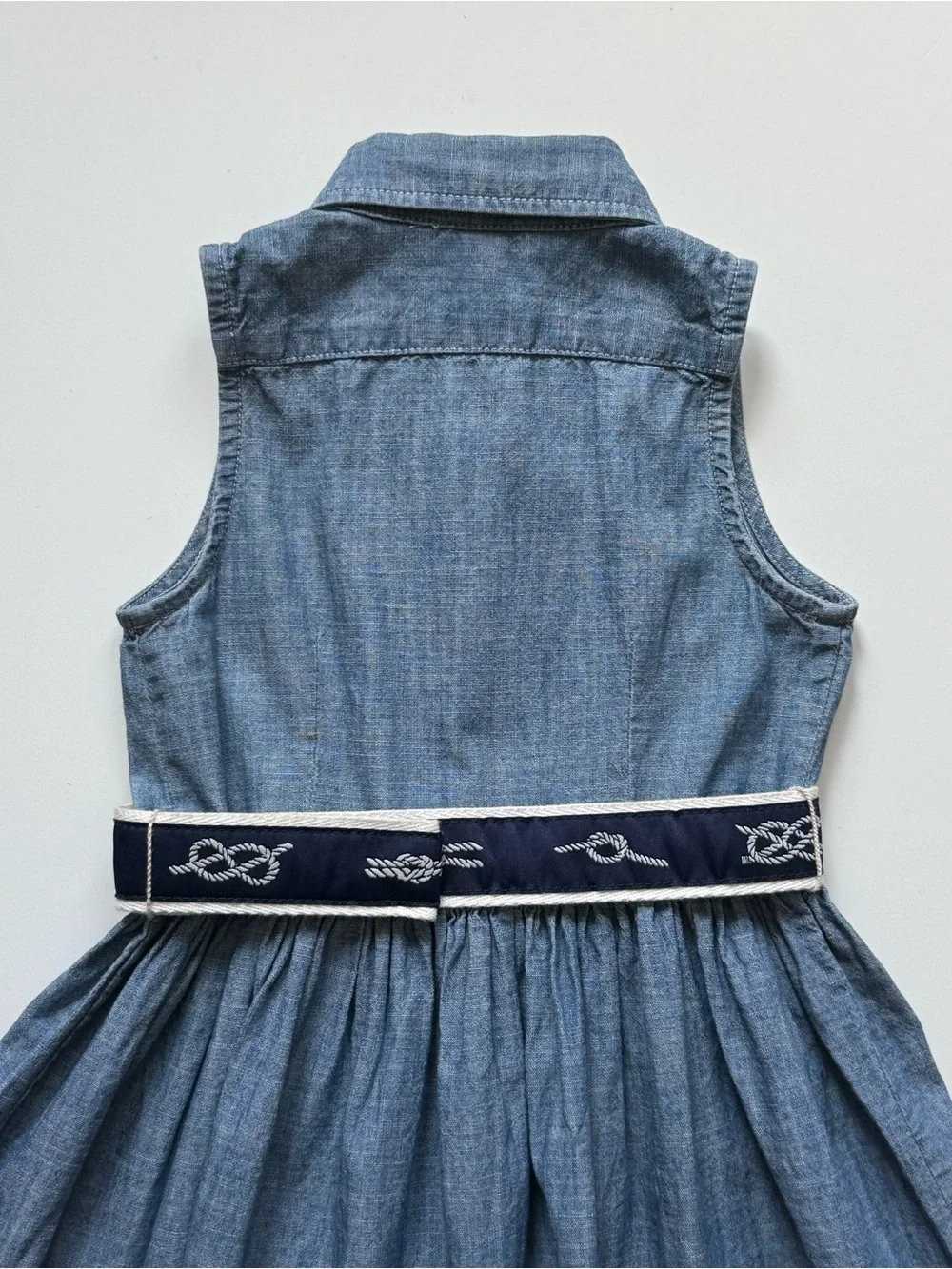 Polo Ralph Lauren Girls Belted Chambray Shirtdress - Size 3/3T